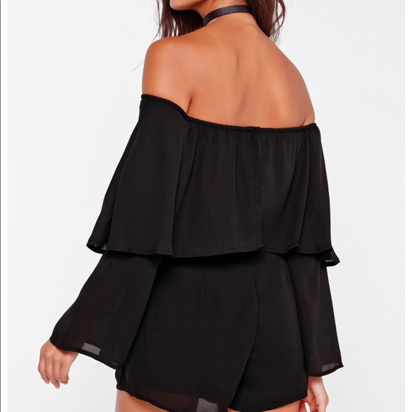 BLACK FLOWY ROMPER - Picture 4 of 4
